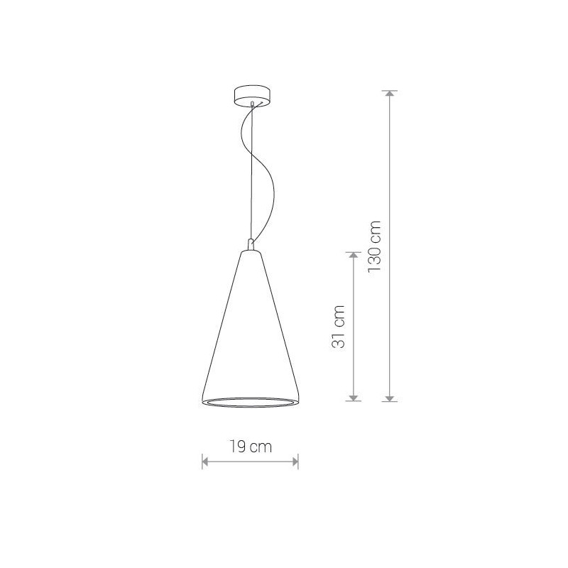 Suspension industrielle Design VOLCANO L E27 - béton