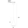 Suspension luminaire design VIGO E27 - doré mat