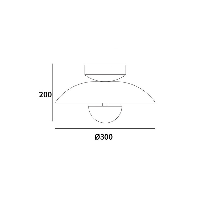 SYDNEY LED 7W blanc, plafonnier doré 