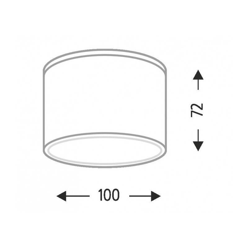 SUWA 7075 GX53 plafonnier - blanc 