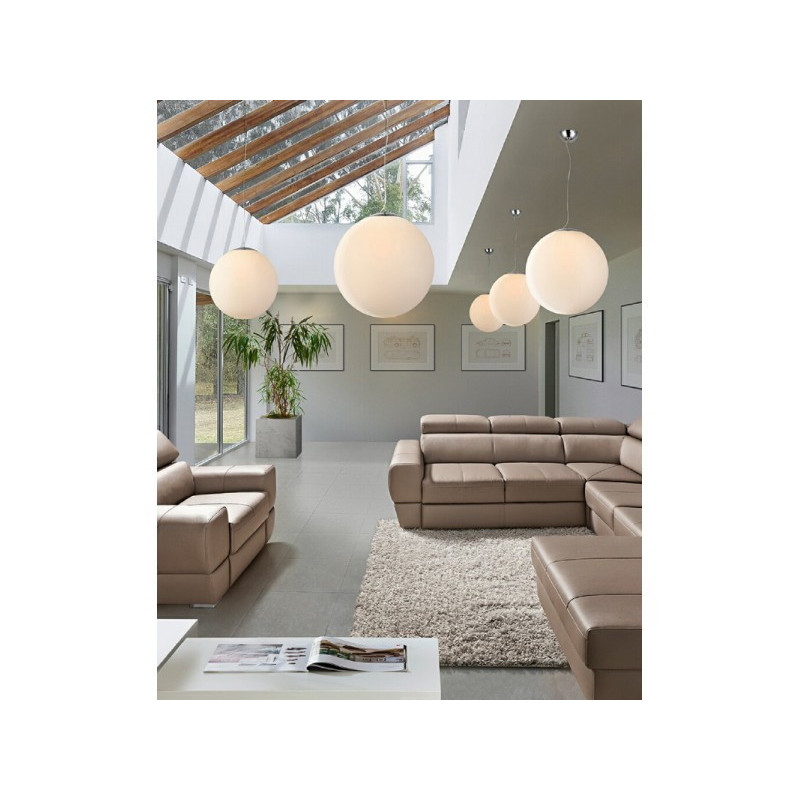 Suspension luminaire design WHITE BALL 40 E27 40W blanc