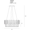 Suspension TREND 8xE14 - or Cristal