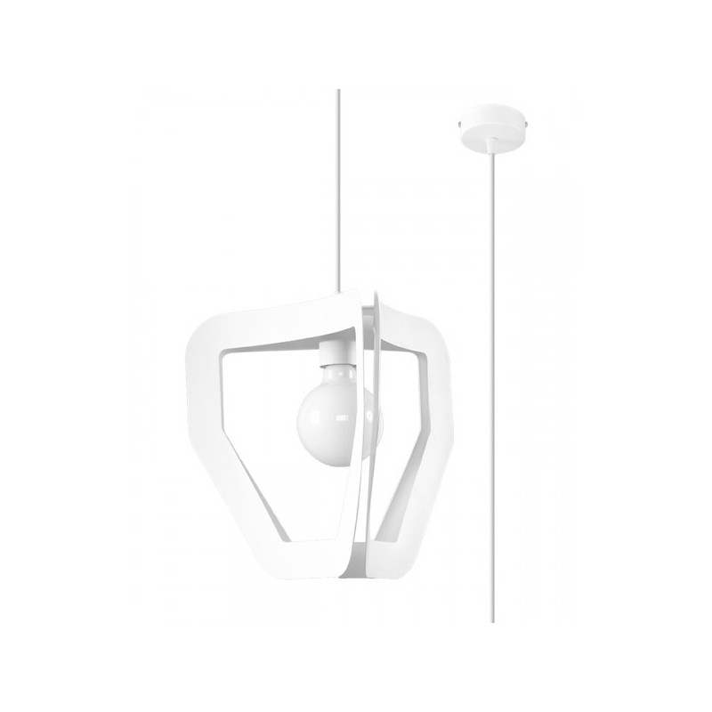 Suspension luminaire design TRES E27 - blanc