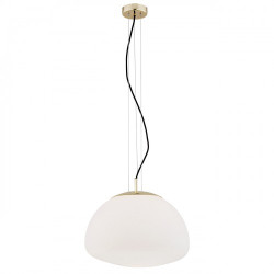 Lampe Suspendue design TRINI L E27 - laiton / opale