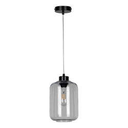 Lampe Suspendue design TARRO E27 - noir / fumé