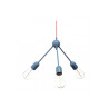 Luminaire Suspension Industriel TRIO Loft 3xE27 - bleu