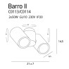 Spot BARRO II GU10 - noir 