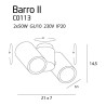 Spot BARRO II GU10 - blanc 