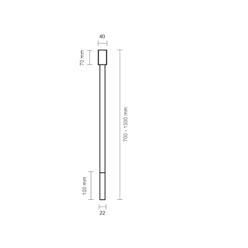 Spot encastrable Dohar ALHA N 9230 100cm G9 - noir 