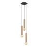 Suspension design BATON 3xE27 - laiton / noir