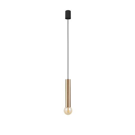 Lampe Suspendue design BATON M E27 - laiton / noir