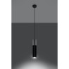 Suspension luminaire BORGIO 1 GU10 - noir / gris