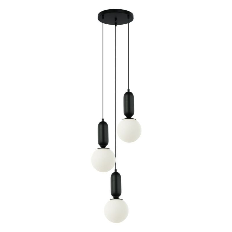 Lampe Suspendue design ALDEVA 3xE27 - noir / blanc