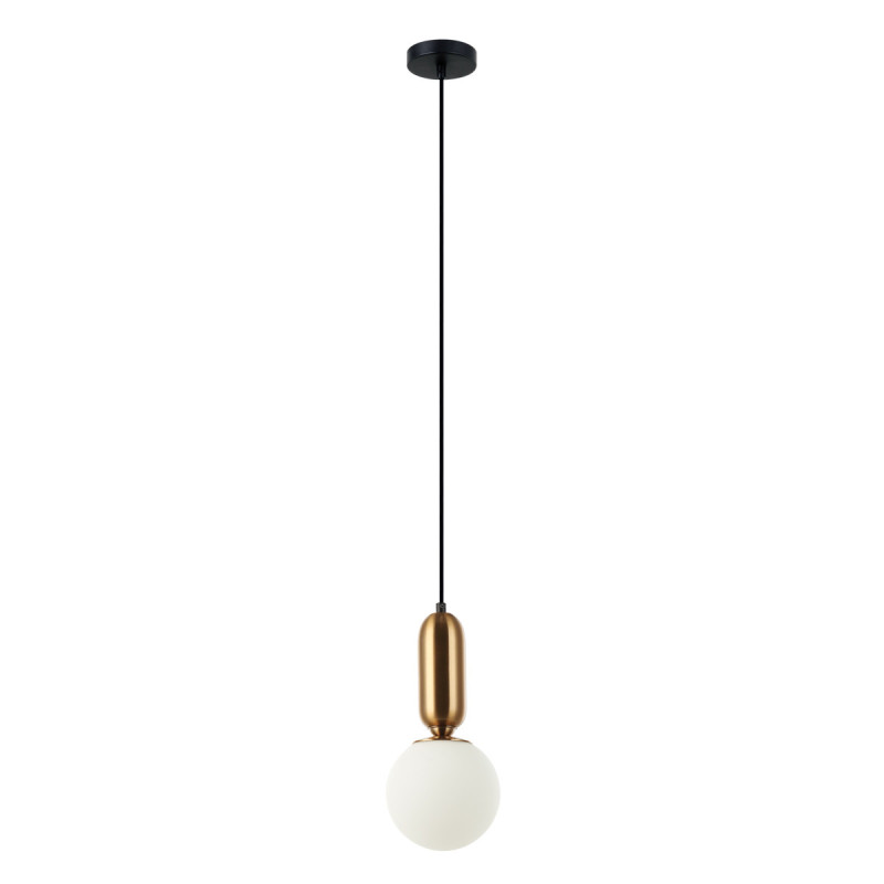 Suspension design ALDEVA 15cm E27 - noir / laiton