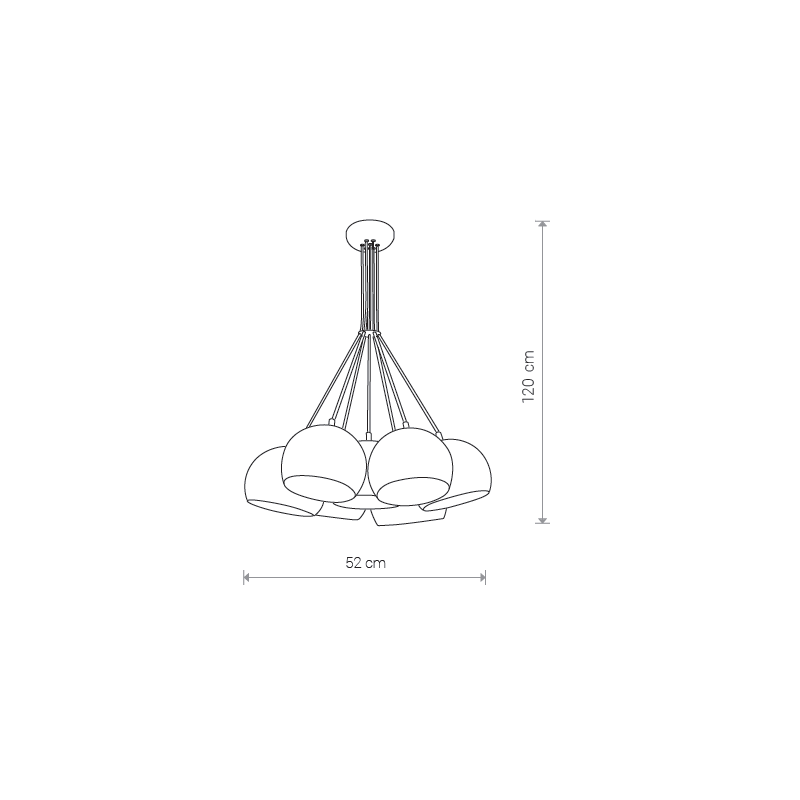 Lampe Suspendue design BALL VII GU10 - blanc / or