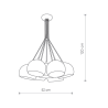 Lampe Suspendue design BALL VII GU10 - blanc / or