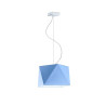 Lampe Suspendue design DALI E27 - chrome / bleu
