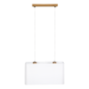 Suspension luminaire design CADRE 2xE27 - chêne huilé / blanc