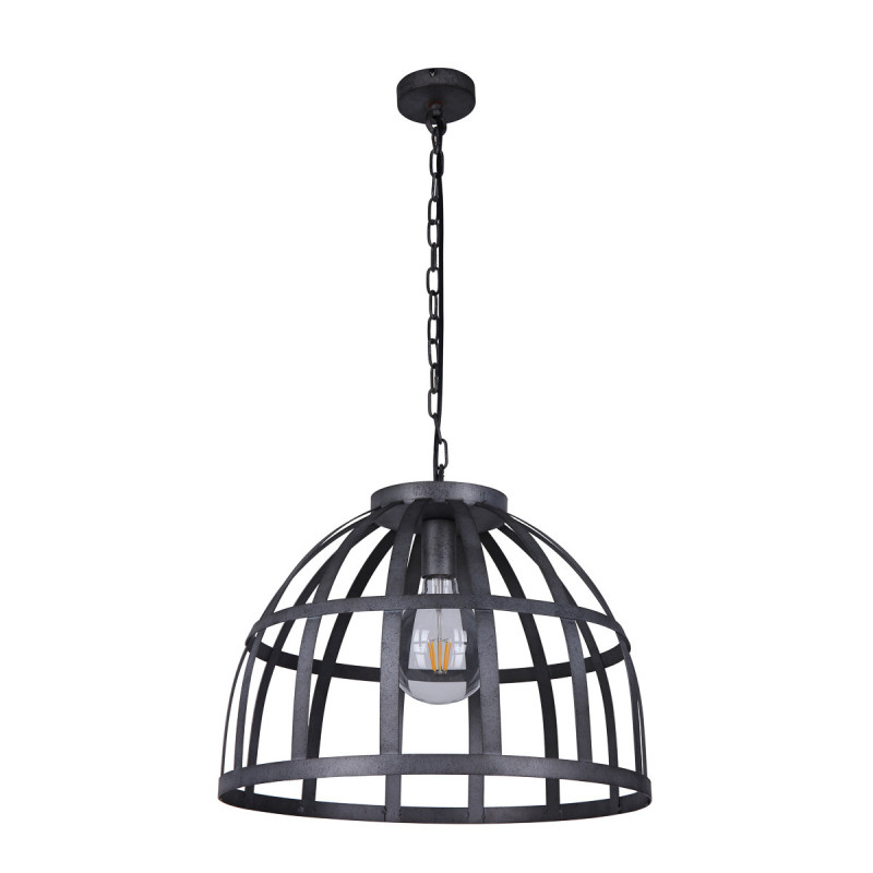 Suspension industrielle CALERA 40 E27 - argent / antique