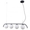 Suspension luminaire design CARIMI 4 G9 - noir / blanc