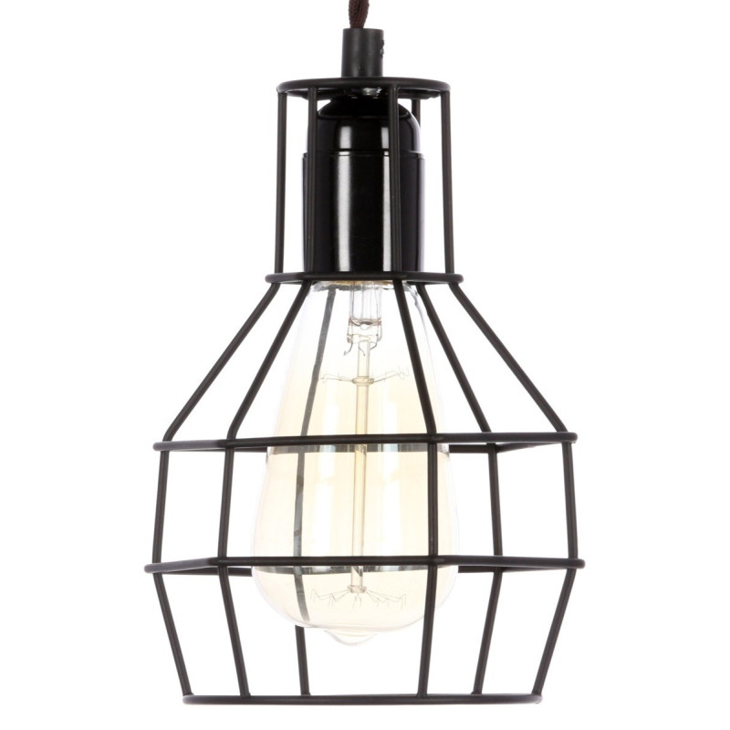 Luminaire Suspension Industriel Constantin E27 - noir