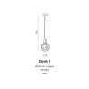 Suspension industrielle Design CARRON 1 E27 60W cuivre