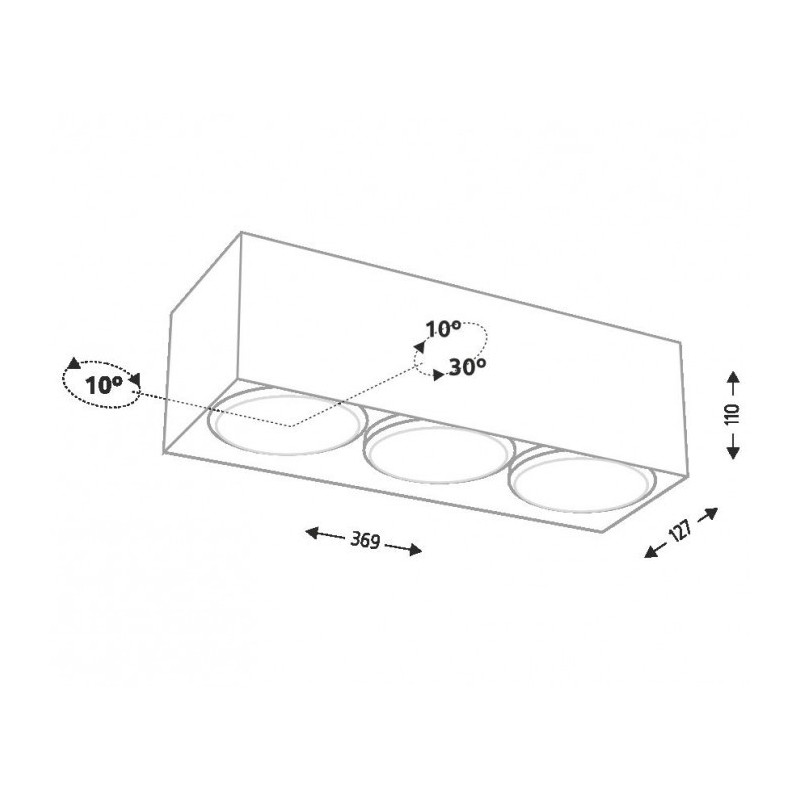 Spot encastrable YATOMI 3xGU10 - blanc 