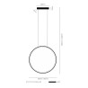 Suspension Design AGARO anneau intérieur LED 19W 4000K CRI90 - noir