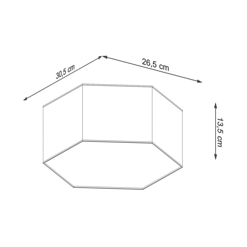 SUNDE 13 2xE27 plafonnier - noir 