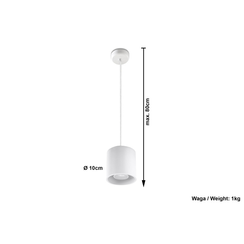 Lampe Suspendue design ORBIS 1 GU10 - blanc