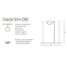 Lampe Design suspendue ORACLE SLIM D90 LED 51W 3000K - noir