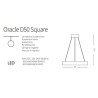 Lampe Design suspendue ORACLE D50 SQUARE LED 35W 3000K - noir