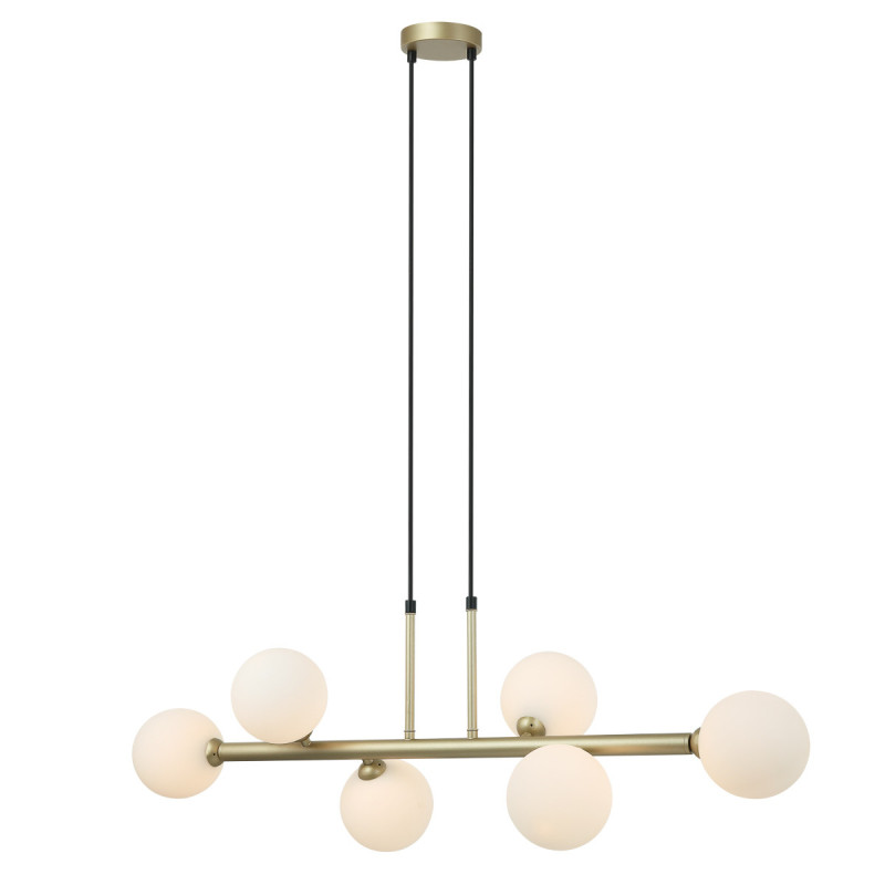 Suspension luminaire OLBIA 6xG9 - or / blanc