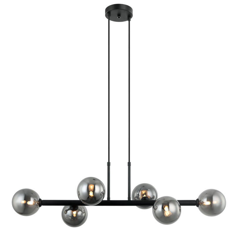 Lampe Suspendue design OLBIA 6xG9 - noir / fumé