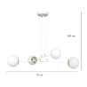 Lampe Suspendue design OGNIS 4 BLANC 4xE27 - blanc