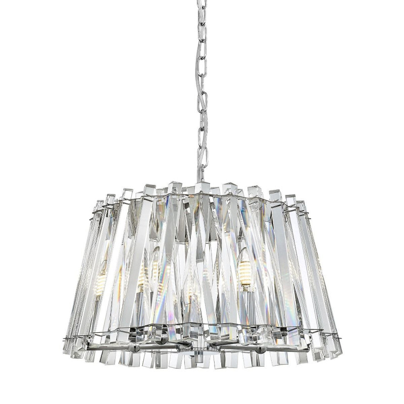 Lampe suspendue MIRABELL 5xE14 - chrome / cristal