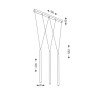 Suspension luminaire MIAKI 3xG9 - blanc