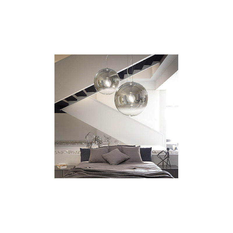 Suspension luminaire design MAPA FADE SP1 D20 E27 chromé