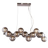 Suspension luminaire MARBELIO 16xG9 - chrome / fumé