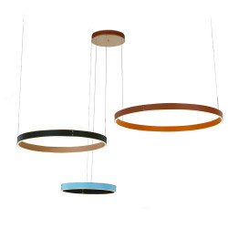 Lampe Design suspendue MANEZIA LED 148W 3000K - marron, noir, bleu