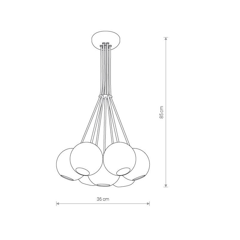 Lampe Suspendue design MALWI 7xGU10 - multicolore