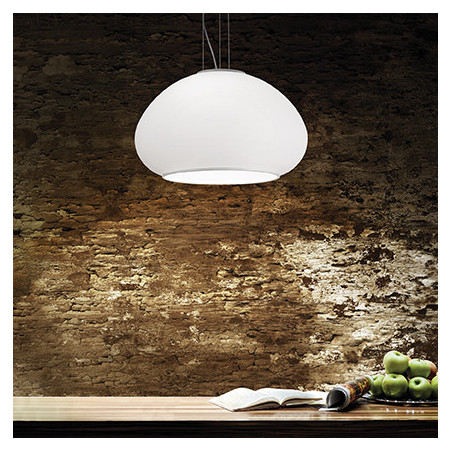 Lampe Suspendue avec abat-jou MAMA SP3 D50 E27 blanc