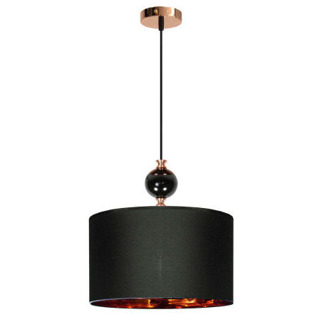 Lampe Suspendue avec abat-jou MELBA E27 - noir / cuivre