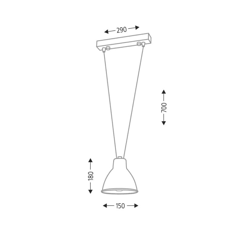 Suspension design MASAMI E27 - noir