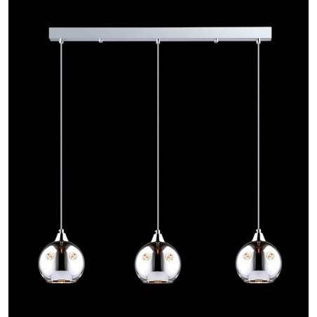 Lampe Suspendue design MARTIN W-3 3xE14 - chrome