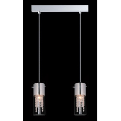 Lampe suspendue MARQU W-2 2xE14 - chrome Cristal