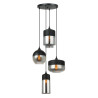Lampe Suspendue design MOLINA 4xE27 - noir