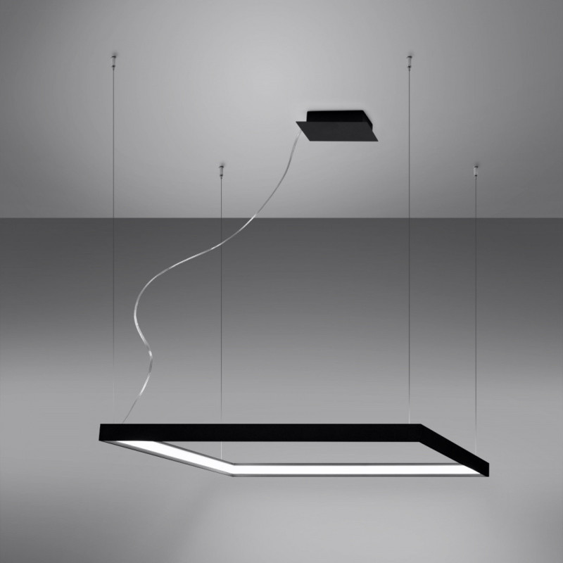 Lampe Suspendue design NELYA L LED 70W 3000K CRI90 - noir