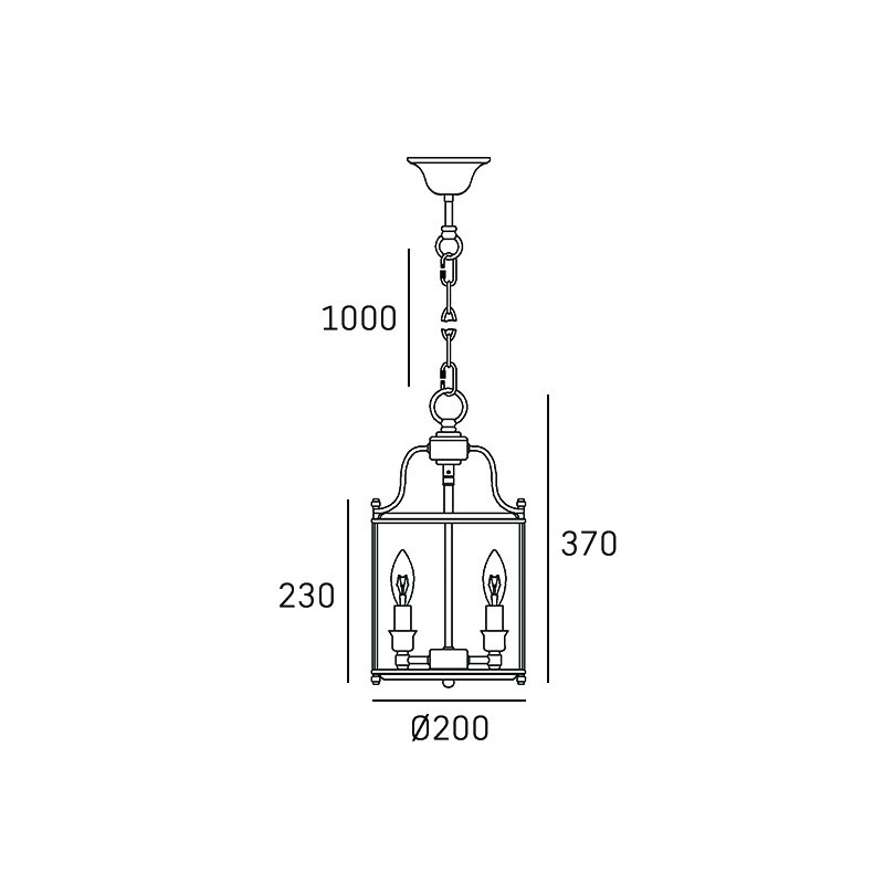 Suspension industrielle NEW YORK 3xE14 transparent, chrome