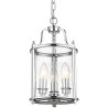 Suspension industrielle NEW YORK 3xE14 transparent, chrome